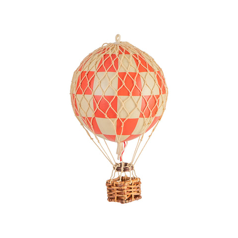 Embark on a magical adventure aboard the Wonderen Extra Small Hot Air Balloon - Floating The Skies from Wonderen Stroopwafels, soaring high above the sky in a sturdy basket.