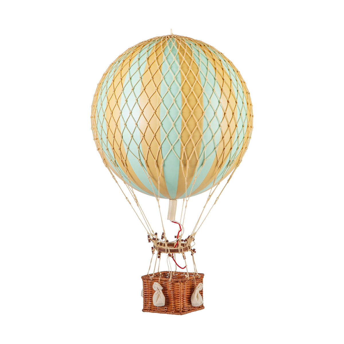 A unique perspective of a Wonderen Medium Hot Air Balloon - Royal Aero on a white background.
