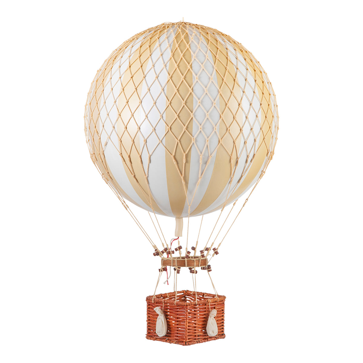 A Wonderen Stroopwafels-inspired Wonderen Large Hot Air Balloon - Jules Verne model for decoration, complete with a basket.